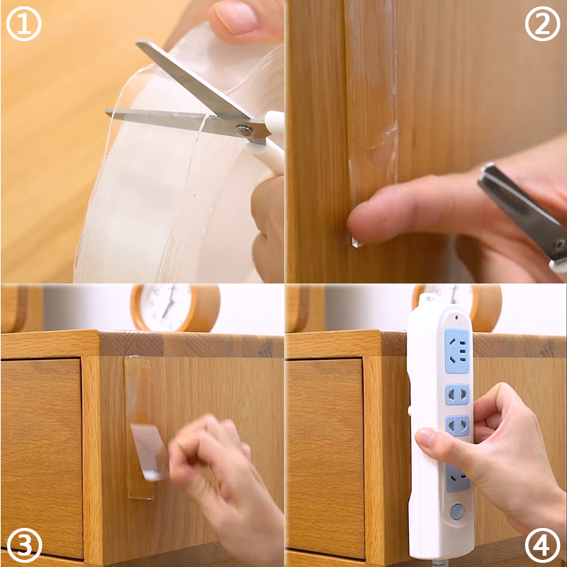 Nano cinta súper fuerte, cinta adhesiva de doble cara, cinta antideslizante Extra fuerte, cinta transparente impermeable para cocina y baño