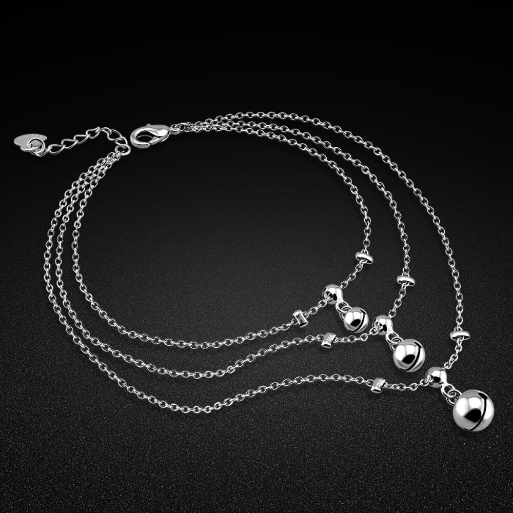 Modieuze Elegante Vrouw Sieraden. Solid 925 Sterling Zilver Leuke Bel Enkelbanden Voor Meisjes. Charm Zilveren Sieraden. Kerstcadeau