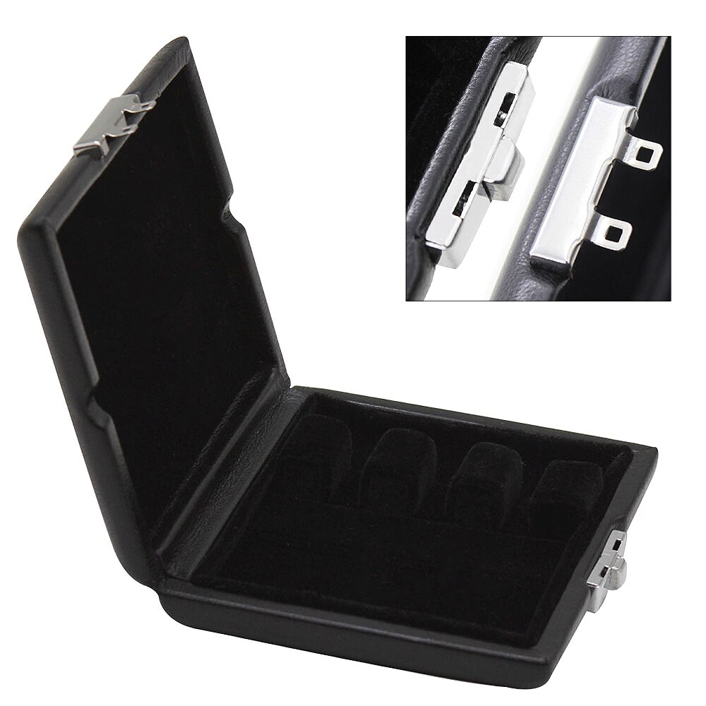 Black lightweight Leather Oboe Bassoon Reed Storage Case Box with Vent