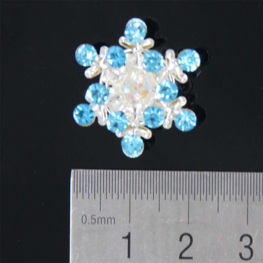 Furling Girl 6 PCS Bridal Wedding Hair Accessories Crystal Snowflake Hair Clip Women Flower Rhinestone Screw Clip Hairpin
