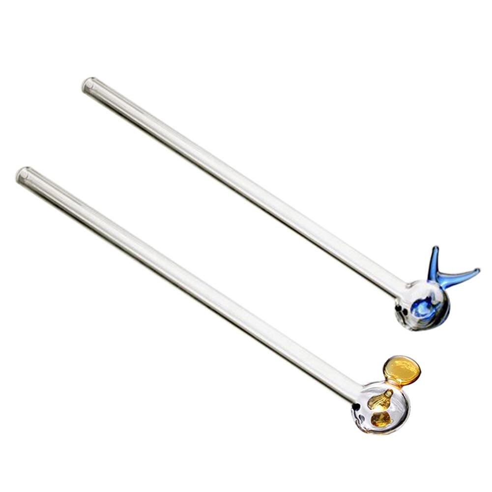 Cute Drinking Straw Kit Reusable Party Birthday Lovely Smoothie Juice Water Fish Glass Straw Milkshakes Frozen Drinks Straws Set