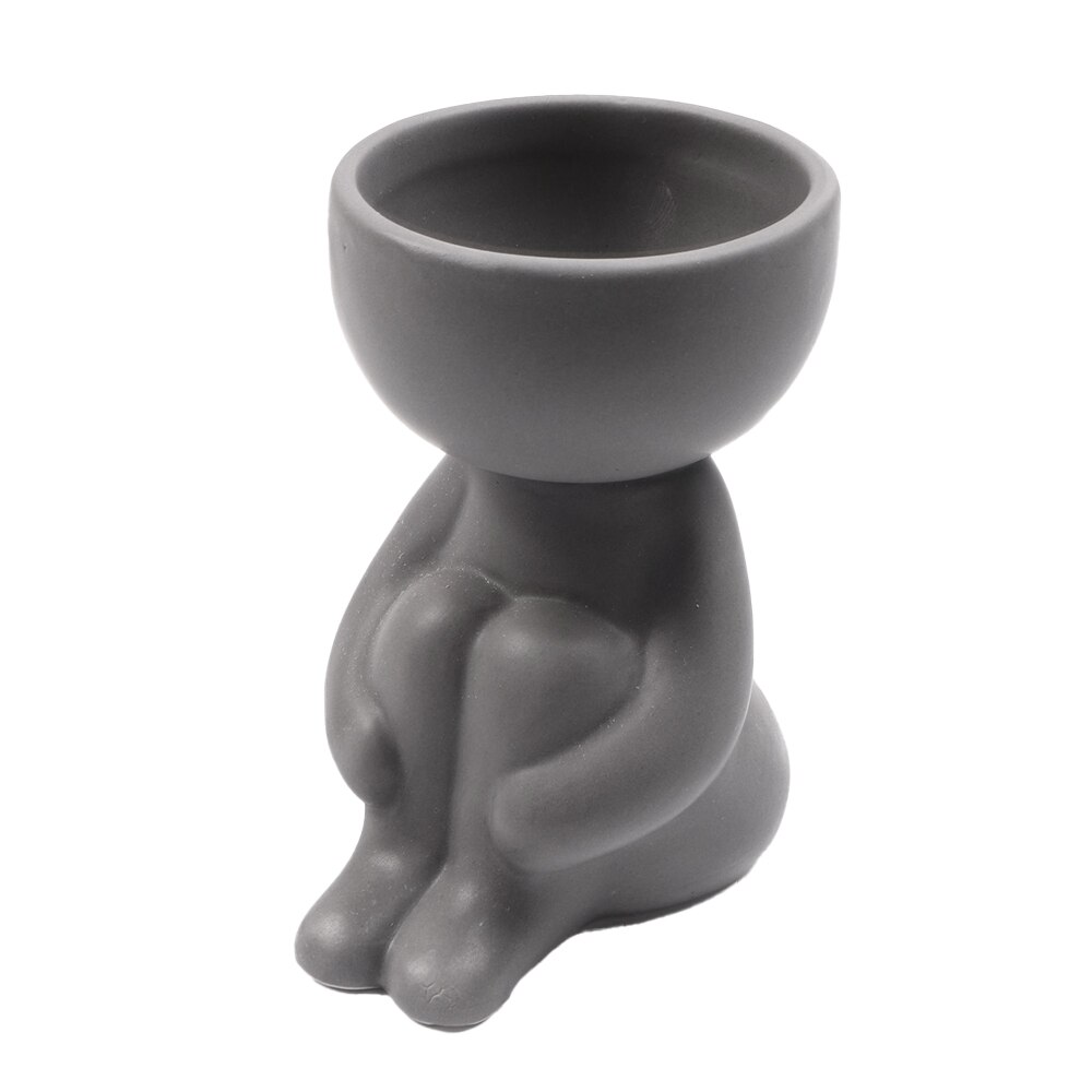 Little People Body Art Flower Pot Nordic Ceramics Desktop Window Crafts Home Decorat Ornaments Plant Pot Vase: TYPE 1 COLOR 3