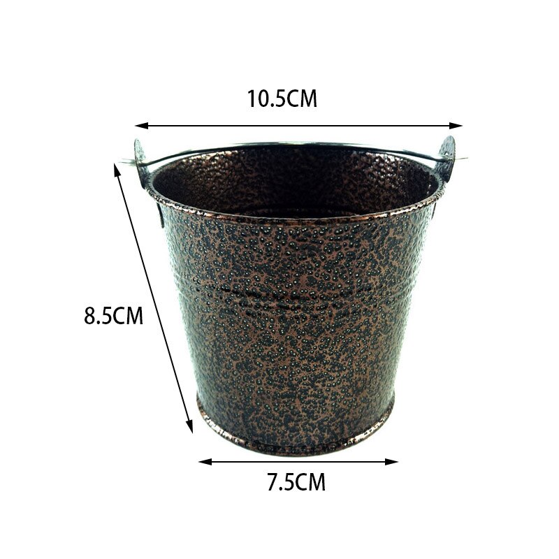 Mini Snack Bucket Portable Ice Bucket French Fries Container For Party Wedding Stainless Steel American French Fries Bucket