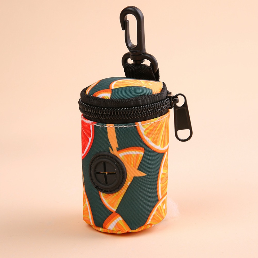 Dispensador de bolsas para excrementos de perro, accesorio portátil para caminar, soporte para bolsas de residuos, organizador de bolsas de basura con cremallera, suministros para mascotas: SCARLET