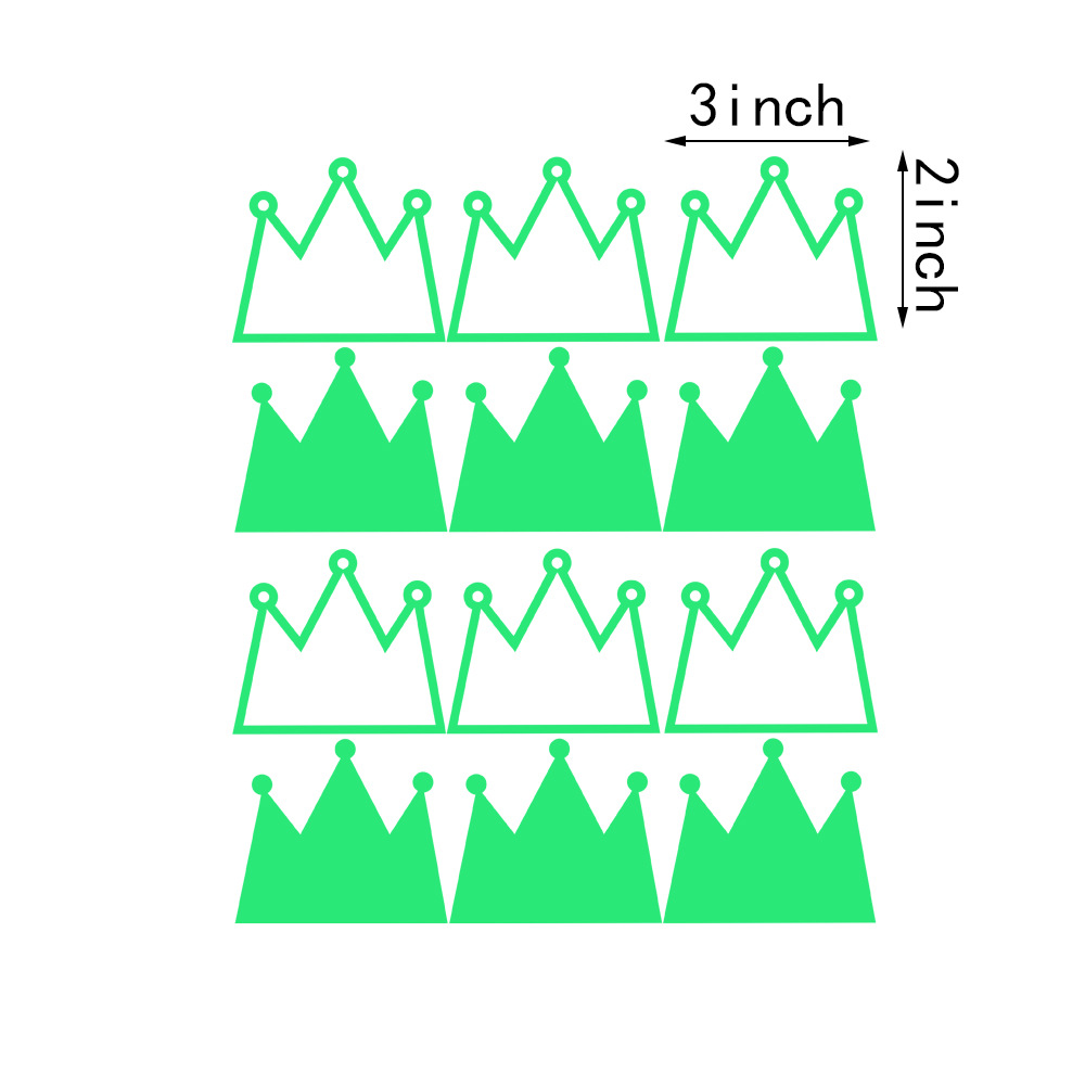 Crowns Switch Sticker Glow in the Dark Wall Sticker Kids Rooms Girl Bedroom DIY Decoration Luminous Sticker: Default Title