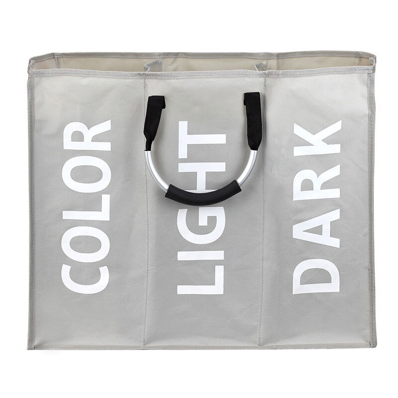 Cesta de ropa sucia para baño, almacenamiento de sujetador resistente al agua, cesto para la ropa sucia, plegable, bañera básica, 2 uds.: Light Gray 3