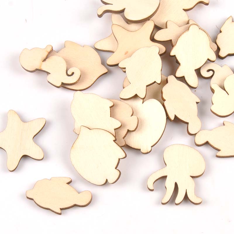 Gemengde Beer/Fopspeen/Eend/Bib Unfinished Houten Ornament Voor Kid Verf Scrapbooking Diy Carfts Hout Home Decor arts 20Pcs M2152: M2156