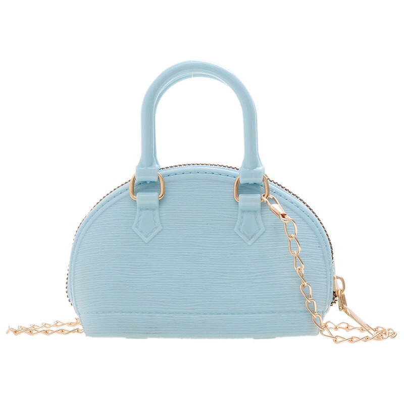 Mini Jelly Tas Vrouwen Handtas Zomer Shell Tas Messenger Draagbare Portemonnee Vrouwelijke Tas Portemonnees En Handtassen Lipstick Zak sac: Light blue