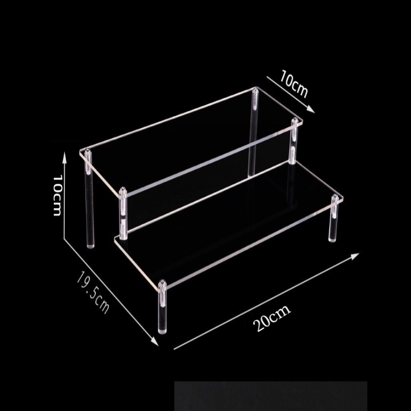 Acrylic Ladder Rack 1-5 Layer Ladder-Shaped Rack Blind Box Dessert Cake Storage Display Rack Perfume Jewelry Riser Display Rack: Yellow