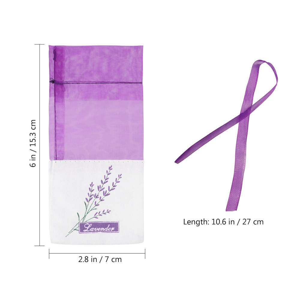 Bestonzon 6 stk tomme poser pose blomstertryk duft lavendel pose pose taske (lilla)