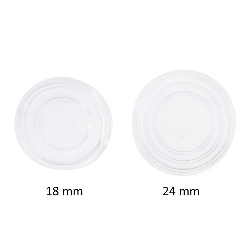 18/30pcs Round Shape Glass Table Non-Slip Soft Grip Pad Transparent Plastic Rubber Fixed Tempered Glass Furniture Accessories