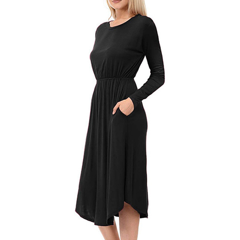 PatPat-Vestido de manga larga para lactancia, prenda , unicolor, recién llegado,