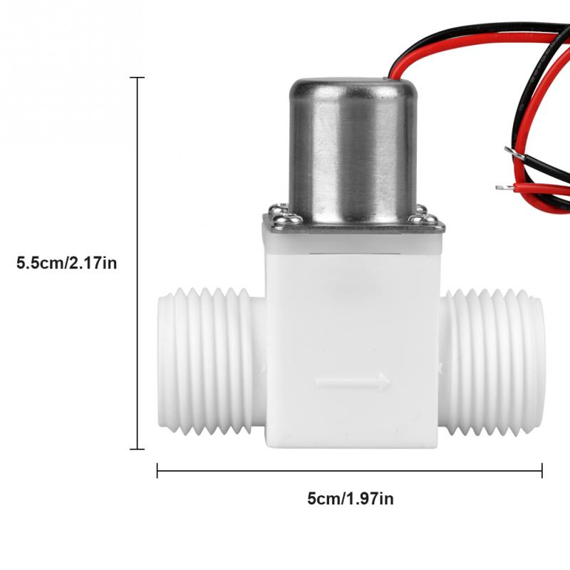 Válvula solenóide de plástico, durável, 1/2 polegadas, dc 3.6v, controle de água, ferramentas de pulso elétrico, acessório