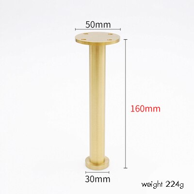 Pieds de meuble en laiton, hauteur 11cm, 13cm, 16cm, 21cm, 4 pièces/lot, pieds de remplacement pour meuble TV, Table de thé: 16cm