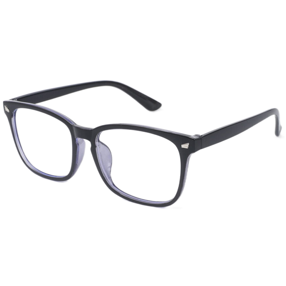 Gafas clásicas con bloqueo de luz azul, gafas cuadradas para ordenador, montura de gafas para Nerd, gafas antirayos azules para juegos de ordenador: Caqui