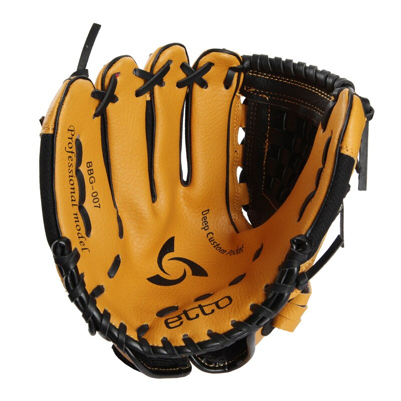 Batting Honkbal Handschoenen Mannen Lederen Rechterhand Baseball Handschoen Batting Softball Gants Volwassenen Apparatuur Beisbol Sportkleding BJ50ST: Bruin