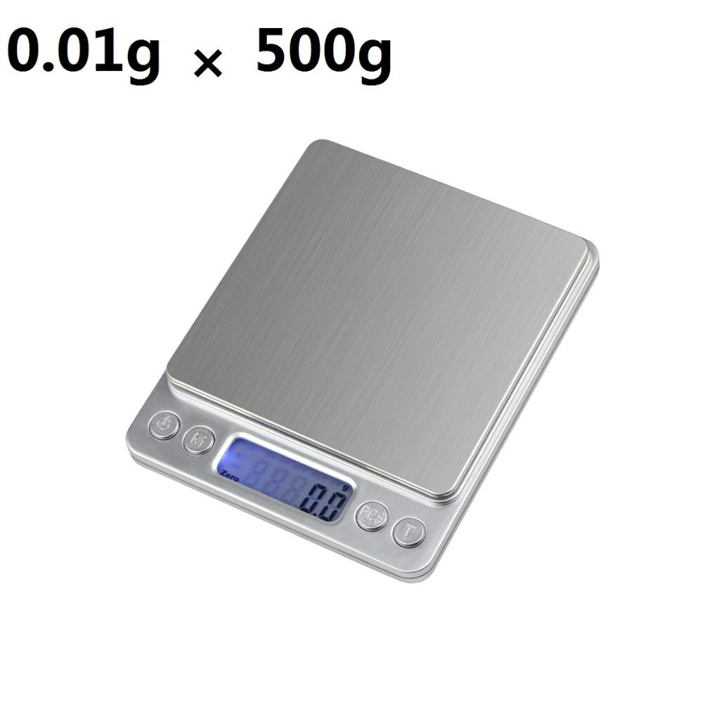 0.5/1/2/3/4/5/10 Kg× 1/0.1/0.01g balances de cuisine haute précision affichage numérique Balance électrique pour bijoux Balance cuisine pesage: B-0.01gX500g