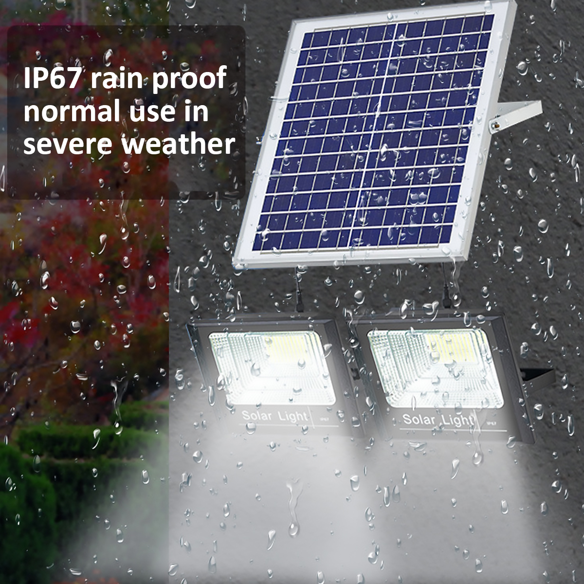 Luces solares para exteriores, luz LED de pared, foco de edificios, lámpara impermeable IP67, iluminación de emergencia para Patio