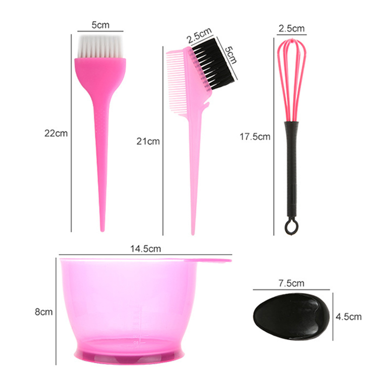 Juego de cuencos de pinceles para teñir el cabello con tapones para las orejas, varilla mezcladora, aplicador de tinte para el cabello, cepillo, accesorios de estilo de peluquería