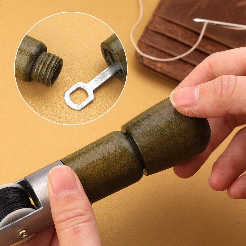 MIUSIE Hand Stitcher Sewing Machine Waxed Thread For Leather Sewing Tool Needles Kit Craft Stitch Shoemaker Canvas Repair Tool