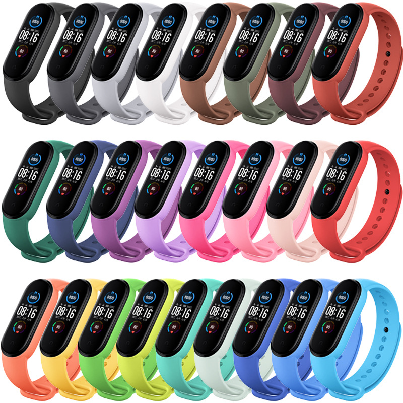 Uhrenarmband für Xiaomi Mi Band 3 4 5 6 7 Armband Silikonarmband Handschlaufe für Mi Band 7 3 4 5 6 Armband Smartwatch Band
