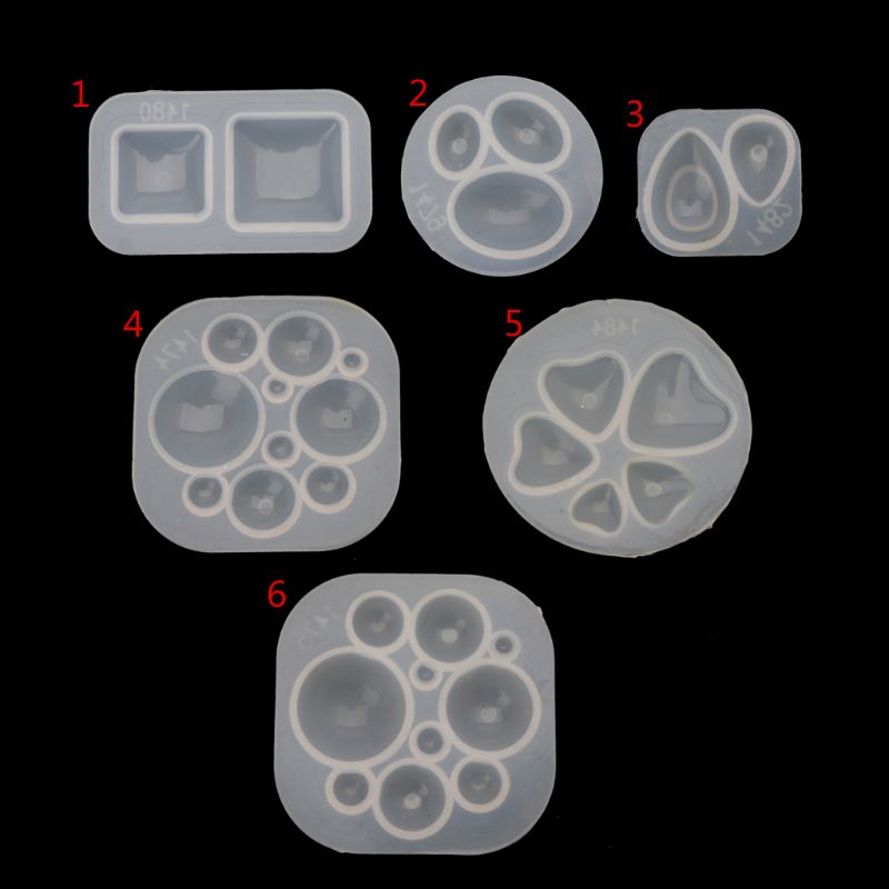 A metà Intorno Cuore Teadrop Ellisse Quadrato Di Vetro Cabochon Resina Della Muffa Strumento di Creazione di Gioielli FAI DA TE