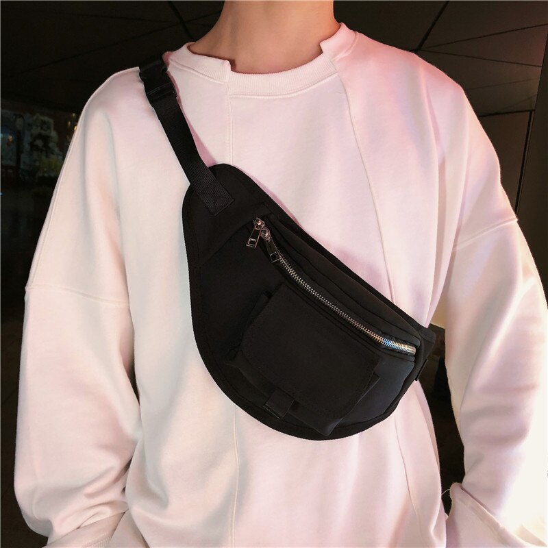 Kvinders taljetaske splejsning fanny pack unisex hip hop bananbælte tasker skulder crossbody brysttaske kvindelig lille lomme