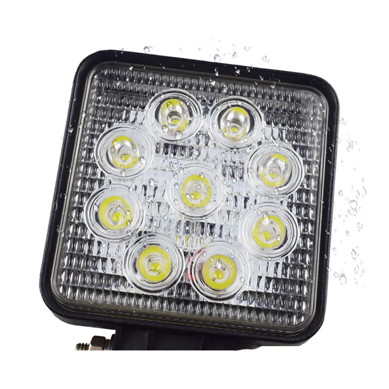4 pouces 27W 6000K 12V LED lumière de travail Spot LED ronde lumière tout-terrain lampe Worklight pour hors route moto voiture camion bateau