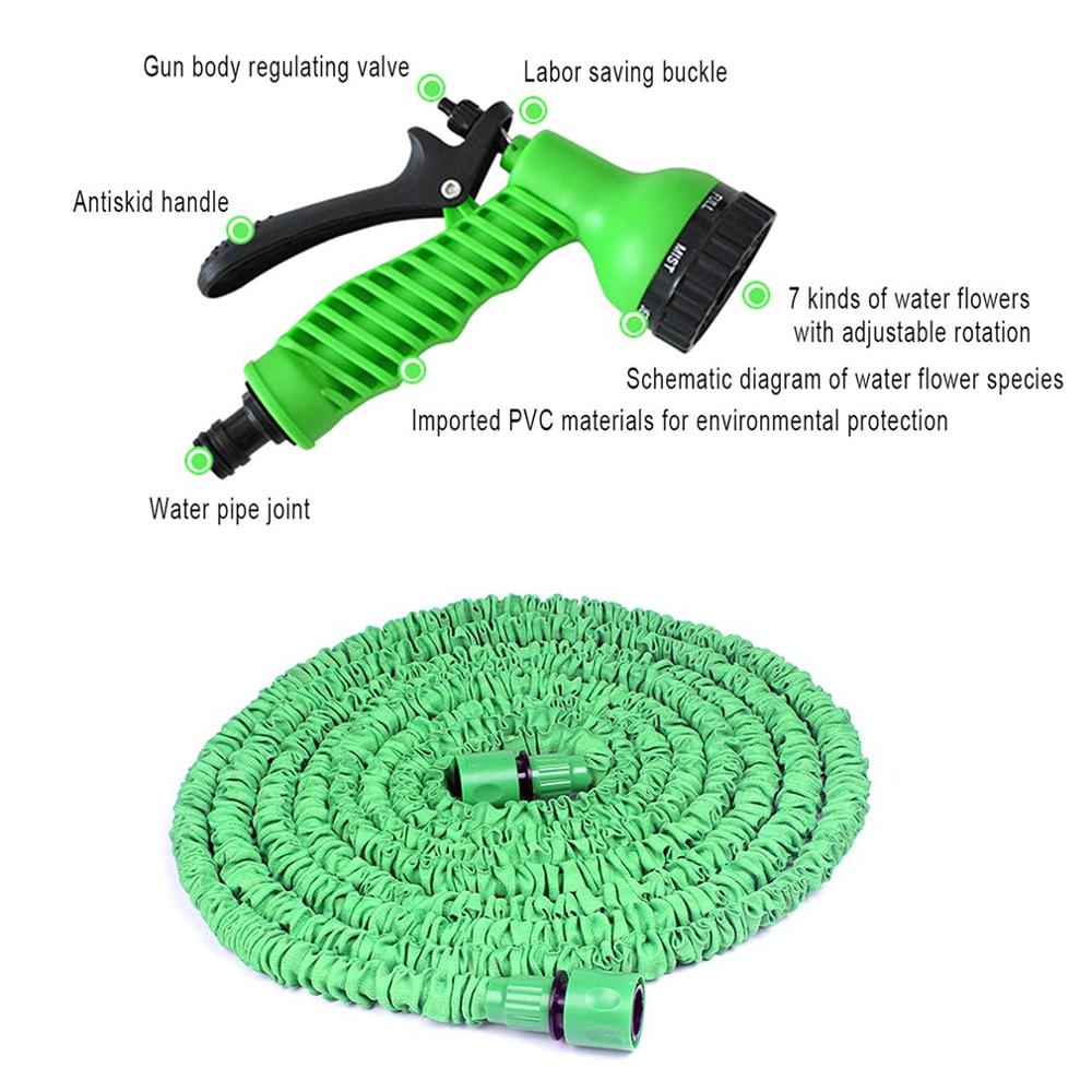 Universal Joint Garden Hose Expandable Flexible Watering Hose Garden Plastic Hoses Pipe with Spray Gun Watering Car Wash Spray
