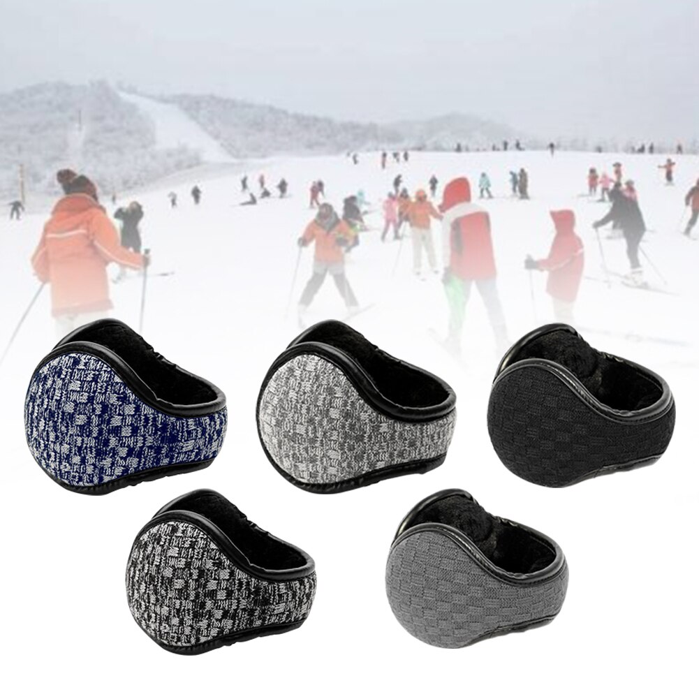Orejeras plegables de cuero sintético para hombre, orejeras portátiles para deportes al aire libre, senderismo, para viajes de invierno