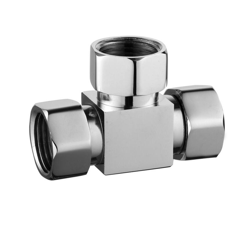 Thickened All-copper Three-way Angle Valve One Into Two Out 4" Internal And External Tooth Interface Water Valve Connector: D