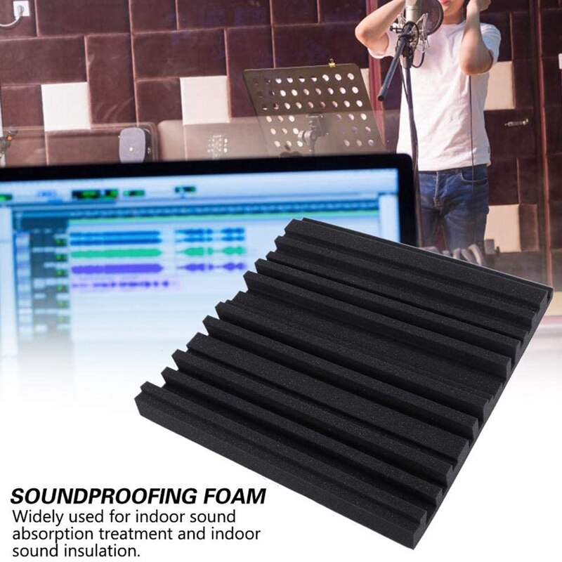 6 Pcs Sound-Absorbing Foam Board,Studio Wedge-Shaped Brick,Sound-Absorbing Foam Sound-Absorbing Room Panel,50 x 50 x 5cm