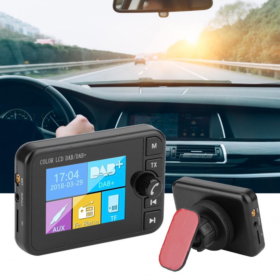 Auto Dab Autoradio Adapter Tuner Usb Fm-zender Aux Bt Muziek Ontvanger Bluetooth Magnetische Kleur Screen Digitale Fm-zender