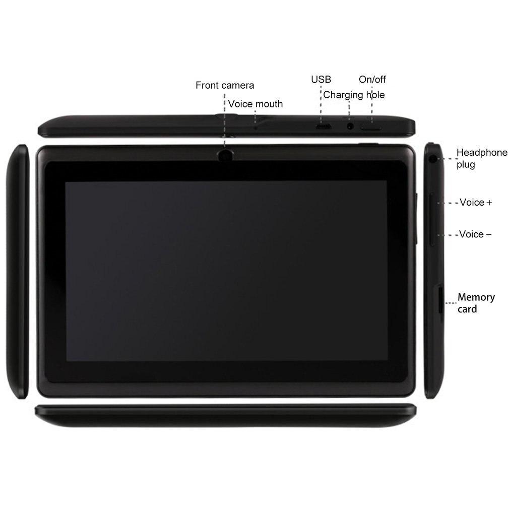 7 Inch Wifi Tablet Computer Quad Core 512+4/8GB EU/US Plug WIFI Custom Frequency Intelligent Gravity Sensor Tablet