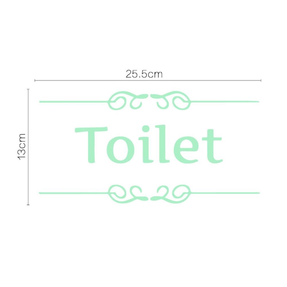 Luminous Toilet Wall Sticker Funny Face Letter Glow Stickers for Toilet Bathroom Wall Home Decorations: C