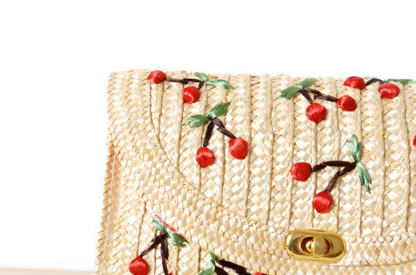 2019 di marca nuovo ciliegia Borsa di Paglia di – Grandado