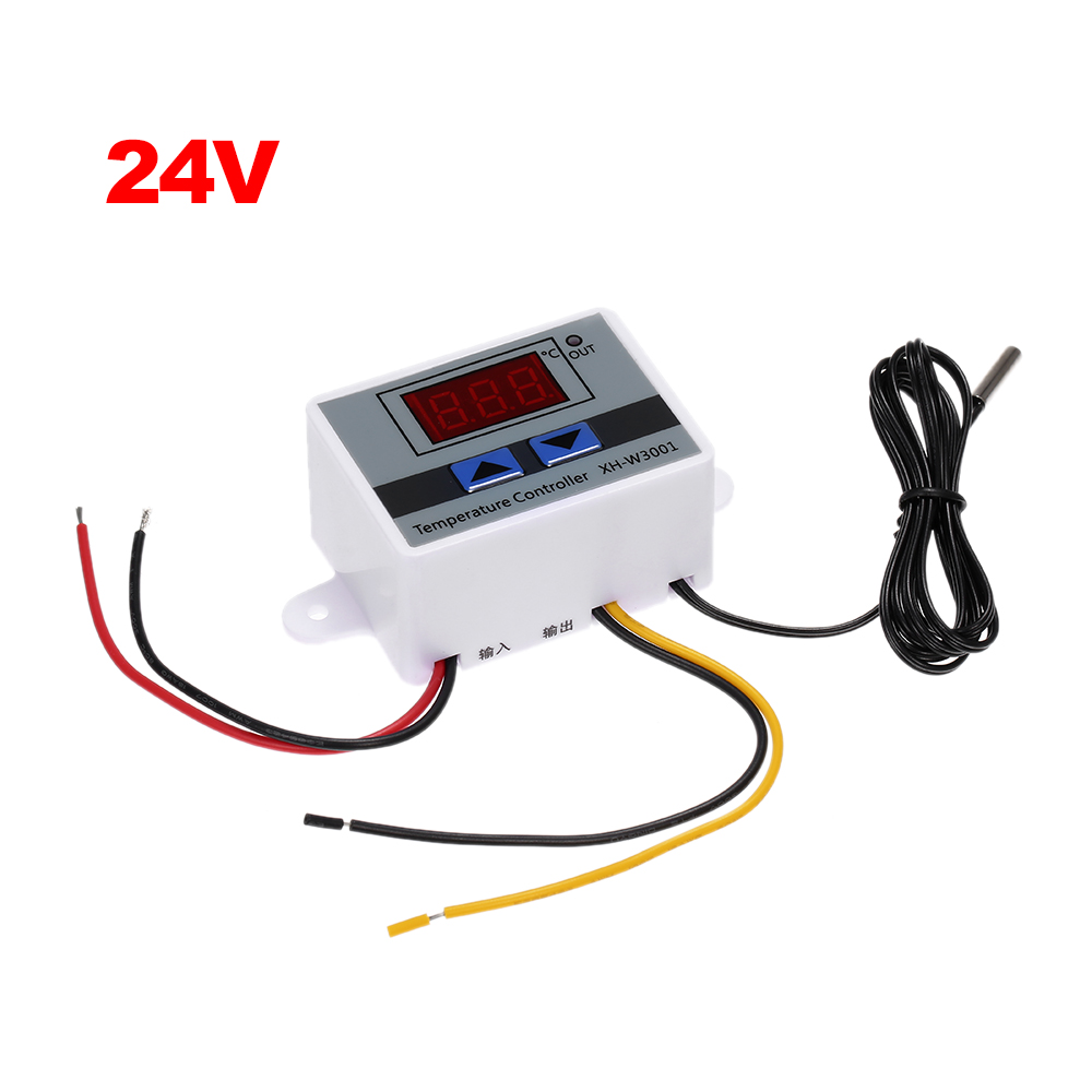 Digital Temperature Controller with LED Mini Thermostat Switch Temperature Control Switch with Water-resistant Sensor Probe