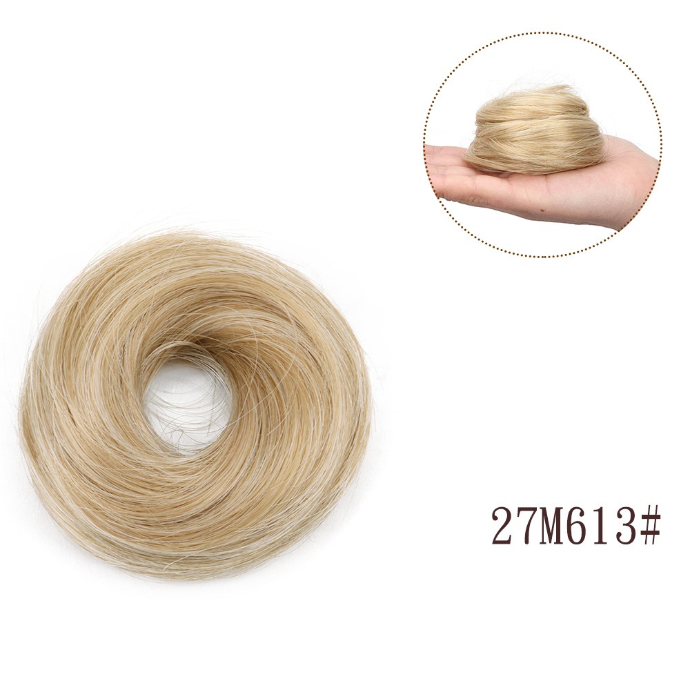 Moño sintético, pieza de pelo, extensión de moño recto, Mini banda de goma, moño para el pelo, peluca de Donut, accesorio, moño Updo