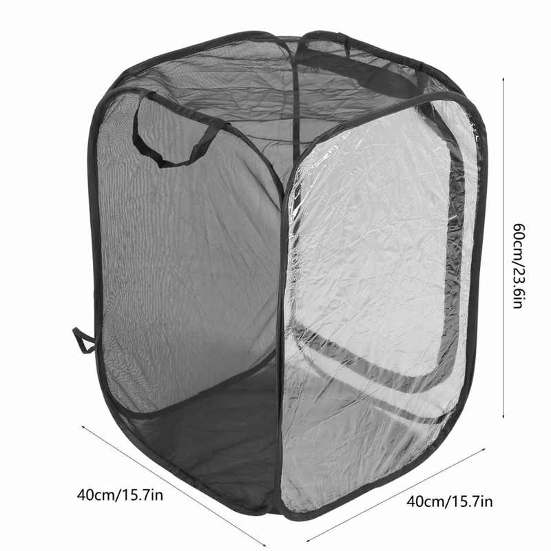 Foldable Plant Greenhouse Ventilated Insect Cage Housing Enclosure Breeding Cages Pet Supplies