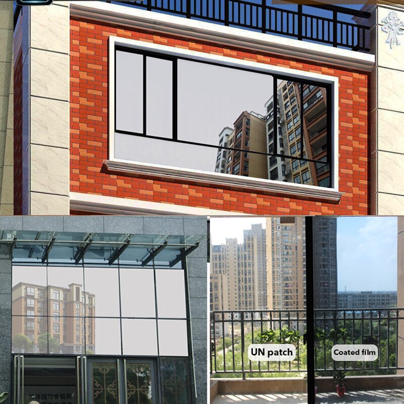 Window Film Wall Sticker 1/2/3/4/5M Reflective Anti UV Window for Home and Office Privacy One Way Adhesive Mirror Sticker
