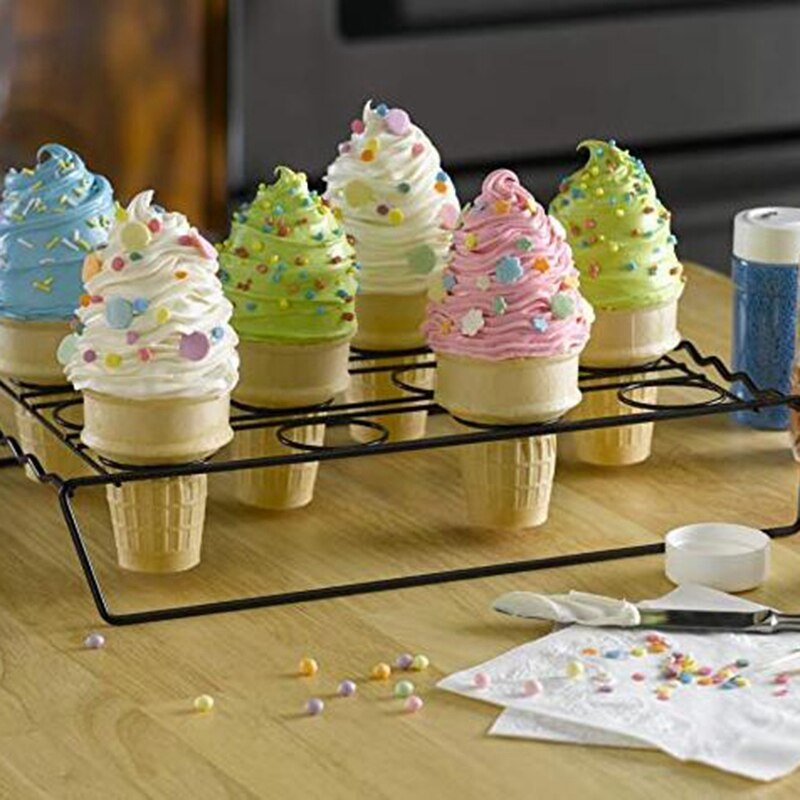 Ice Cream Cone Cupcake Baking Rack Self-Service DIY Ice Cream Display Storage Shelf