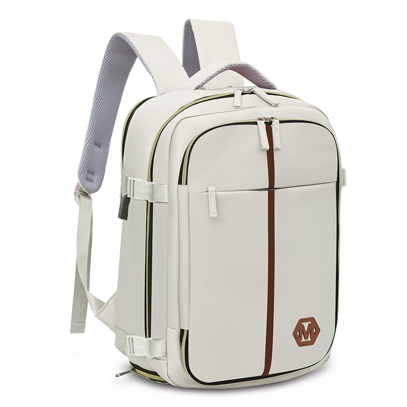 Reisrugzak met grote capaciteit, moderugzak voor studenten, herenrugzak, één tas, multifunctioneel, onafhankelijke schoencompa: Beige