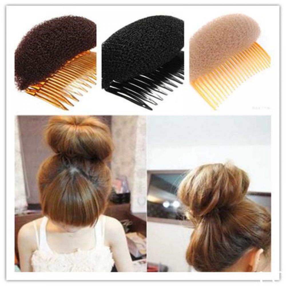 1pc Hair Styler Volume Bouffant Beehive Shaper Roller Bumpits Bump Foam On Clear Comb Xmas Accessories