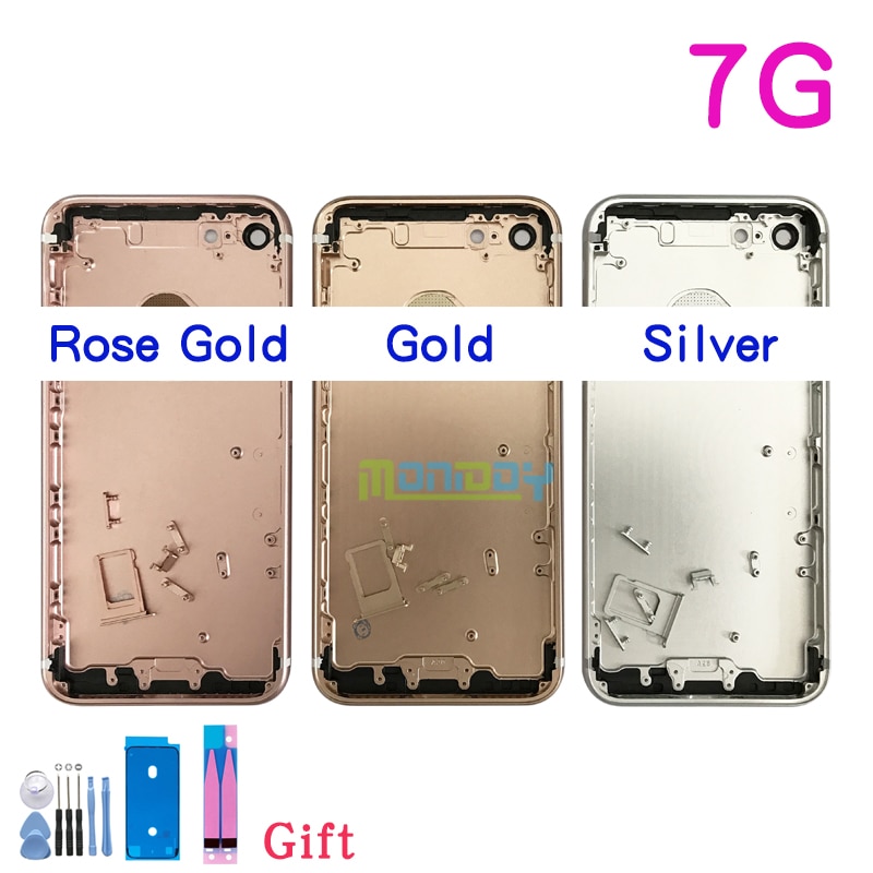 AAA For iphone 7 7G / 7 Plus 7Plus Housing Cover Battery Door Rear Chassis Frame Back Cover + Tool Battery sticker
