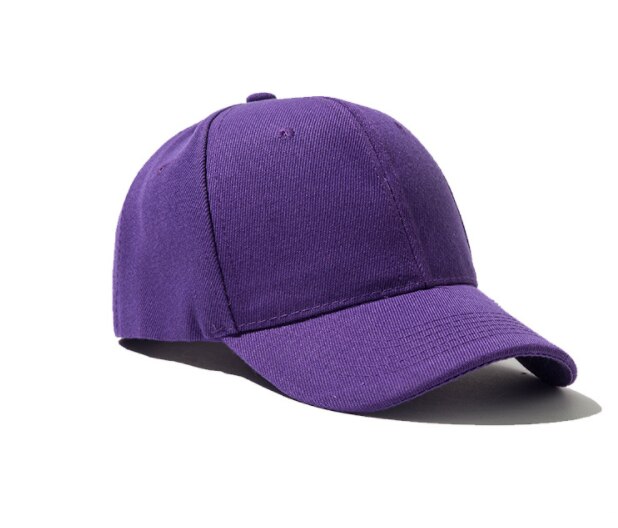 Verão outono unisex soild boné de beisebol adesão chapéu ajustável hiphop bonés moda legal sunhat casquette gorras presente: Purple