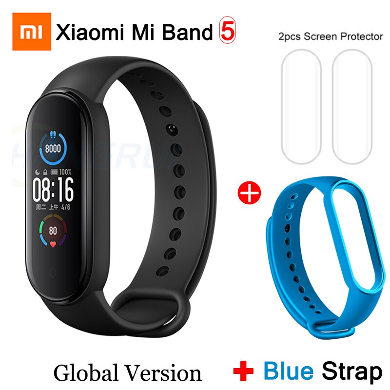 Globale Versione Xiaomi Mi Banda 5 Braccialetto Fitness Tracker Wristband OLED Colorato Dello Schermo Intelligente Impermeabile Monitor di Frequenza Cardiaca Fascia: style8