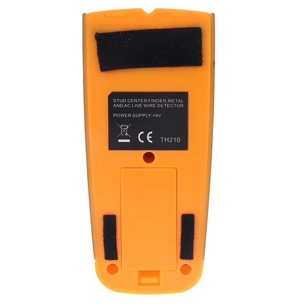 Yellow TH210 Wall Thickness Gauge Without Battery Backlight Stud Metal AC Wire Scanner Wall Stud Finder Electronic Auto