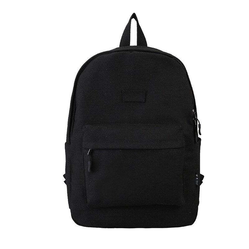 Atinfor Frauen Freizeit Leinwand Rucksack Täglichen Reise Schulranzen für Jugendliche Bookbag Weibliche Rucksack: Schwarz