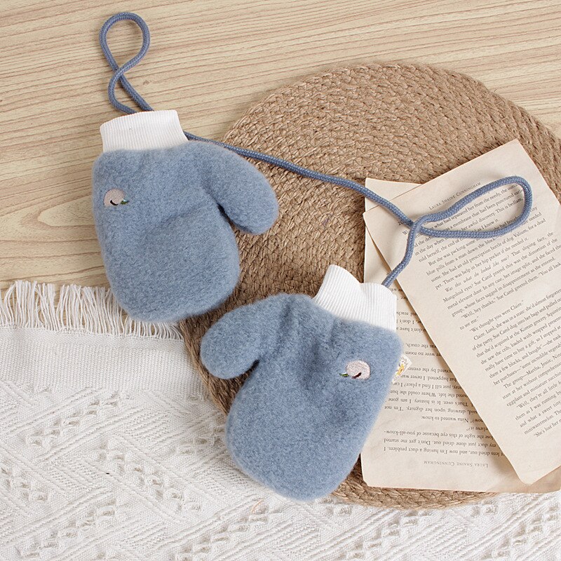 Bear Leader Children's Winter Gloves Cartoon Fruits Pattern Girl Boy Mittens Kids Wool Thick Warm Christmas Accessories