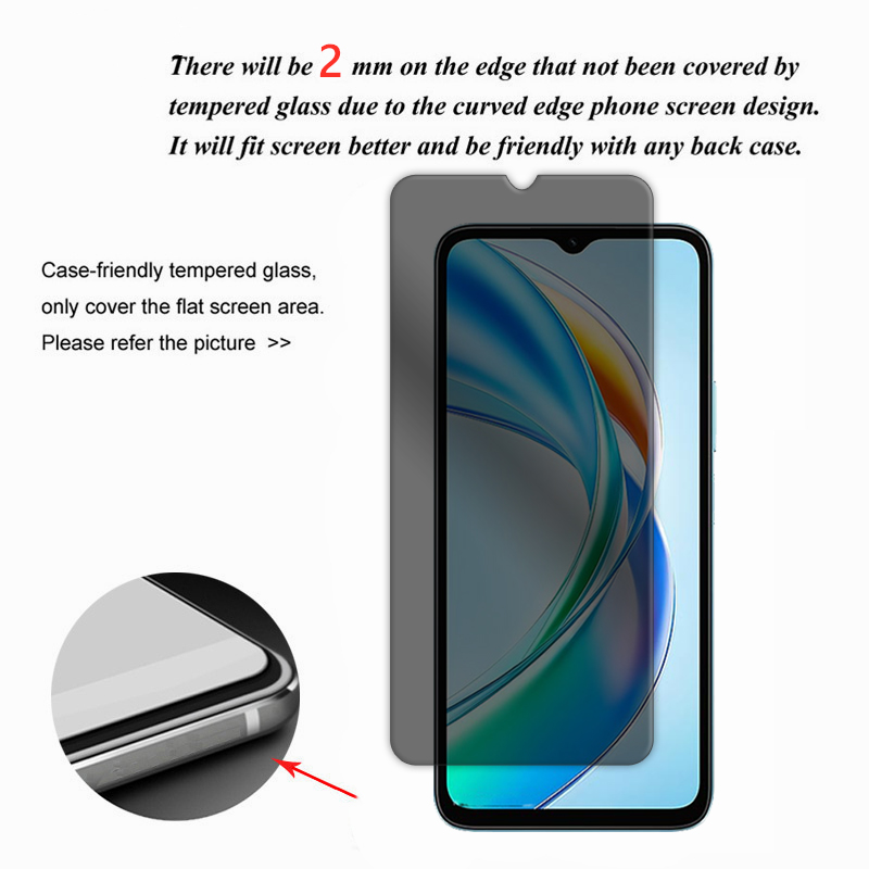 Para Honor X5b Plus vidrio para Honor X5b vidrio templado 6,56 pulgadas Protector de pantalla de privacidad antiespía para Honor X5b Plus película de lente